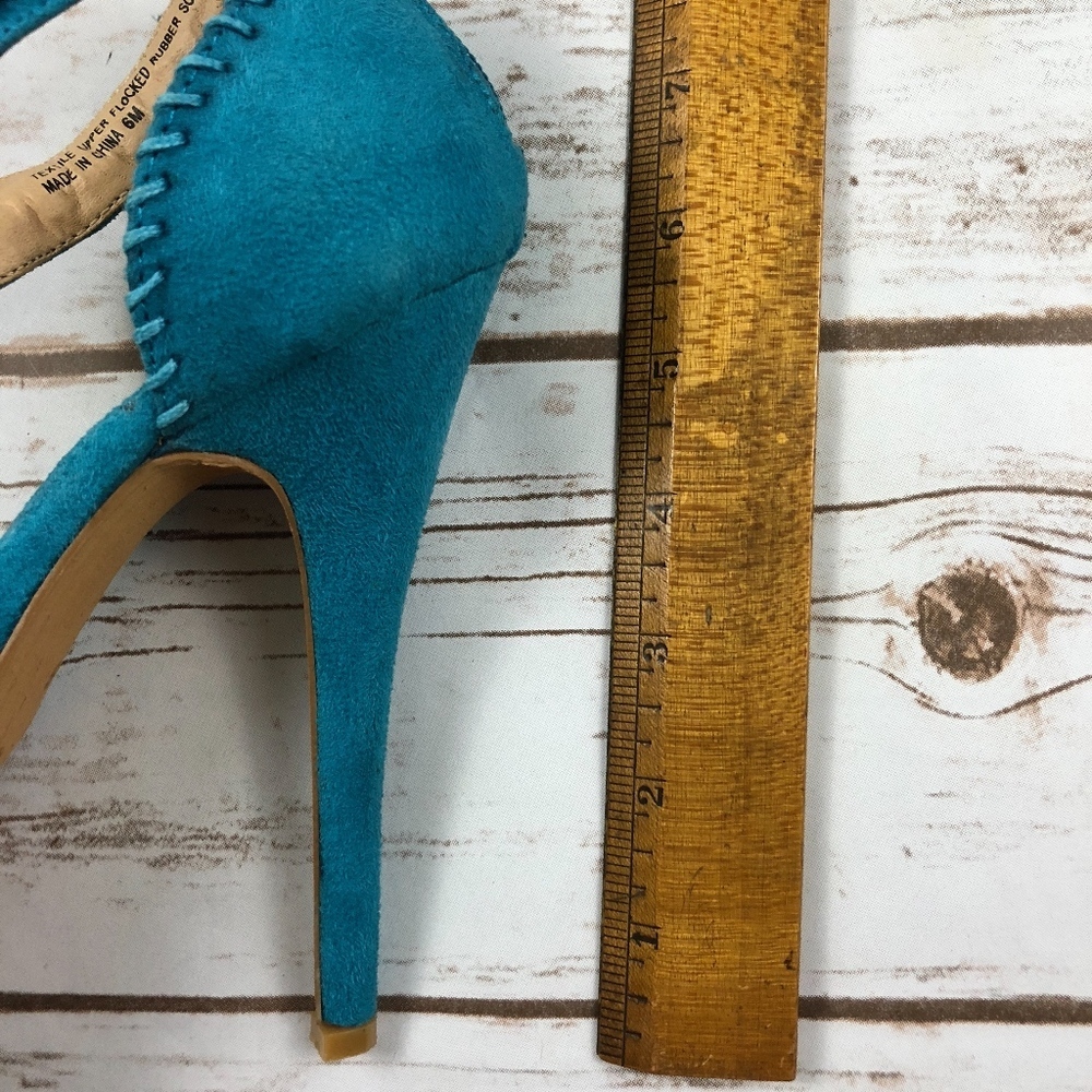 Penny Loves Kenny Teal Drysi Heels 6M - Picture 3 of 8